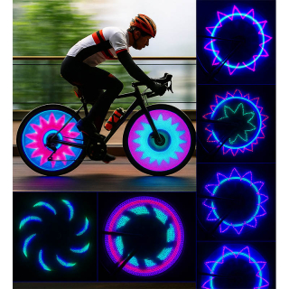 LED svetlo do výpletu bicykla 32 LED – viacfarebné