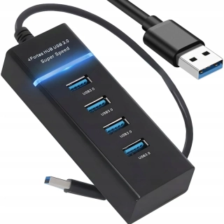 Hub 3.0 – 4× USB porty čierny