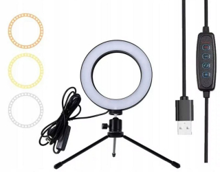 Prstencová lampa LED so statívom 16cm