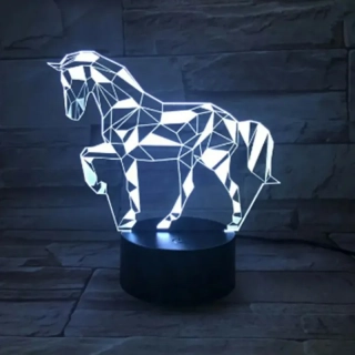 Nočná lampa 3D Jednorožec s diaľkovým ovládaním
