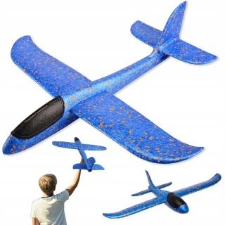 Lietadlo penové modré 47cm