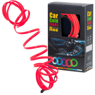 Ambientné LED osvetlenie do auta 5m červené