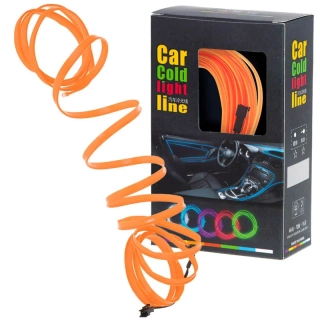 Ambientné LED osvetlenie do auta 5m oranžové