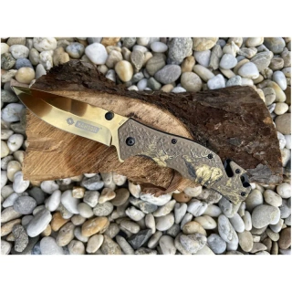 Nôž záchranársky Kandar Jeleň gold 21/9cm