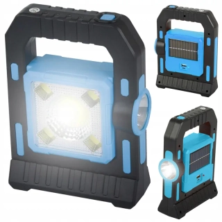 Kempingová solárna lampa 30COB LED T18-1 3W modrá