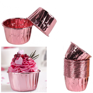 Formičky na muffiny ružové 50ks - 6,5 cm