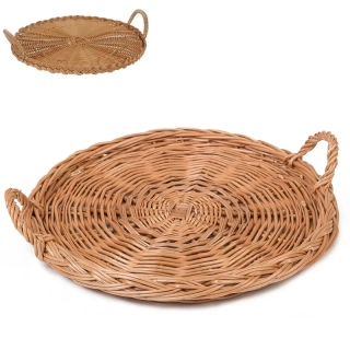 Podnos ratanový s rúčkami - 35 cm