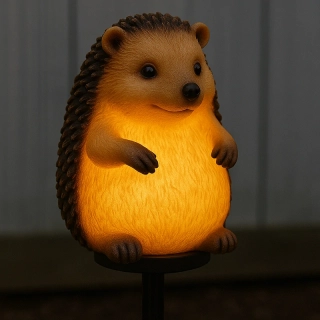Záhradná solárna lampa Ježko 10cm