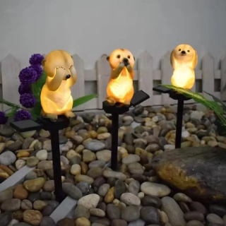Záhradná solárna lampa Svišť 11cm