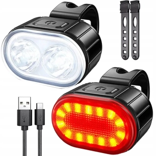 Súprava svetiel na bicykel USB