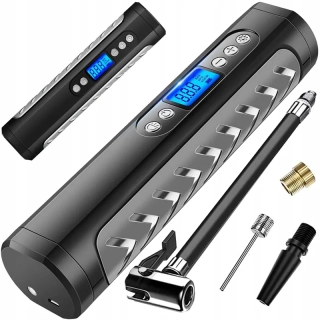 Akumulátorová pumpa na bicykel, auto LCD