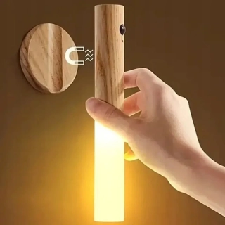 Nástenná LED lampa magnetická s pohybovým senzorom svetlohnedá