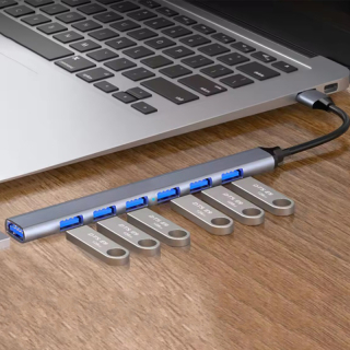 USB Hub 1×3.0 + 6×2.0 slim – 7-portový aktívny rozbočovač