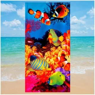 Morské akvárium - Plážová osuška 70x140 cm