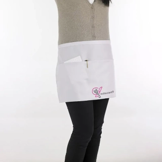 Kuchynská zástera biela s vlastným vyšívaným motívom