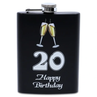 Ploskačka nerezová 20 Happy Birthday 240ml
