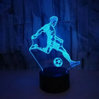 Nočná lampa 3D Futbalista s diaľkovým ovládaním