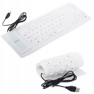 Silikónová klávesnica biela USB