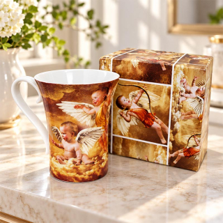 Porcelánový hrnček Pierrot s anjelským motívom 380 ml