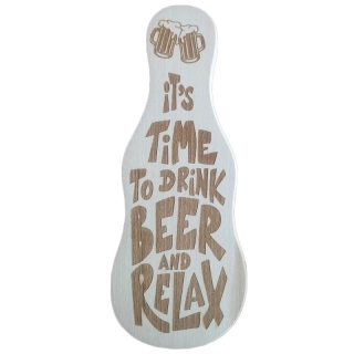 Drevená tabuľka na stenu s gravírovaním Beer 26 x 10,5cm