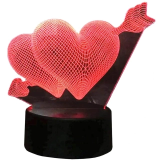 Nočná lampa 3D Srdce