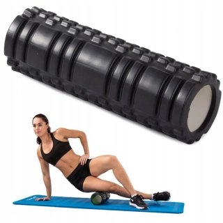 Valec na cvičenie - Joga roller čierny 30cm