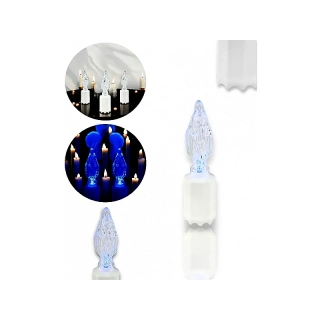 Mária - Sviečka LED na batérie 16,5 cm - zimný biely