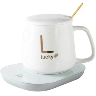 Hrnček s elektrickým ohrievačom biely