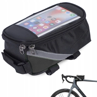 Cyklistická taška na mobil vodeodolná sivá