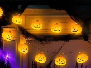 Halloweenska LED girlanda Tekvice 2m