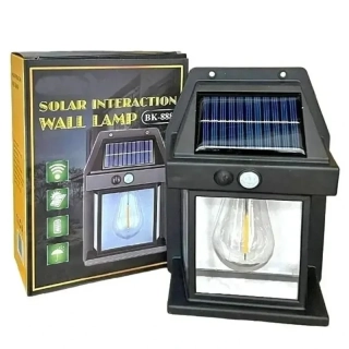 Nástenná solárna LED lampa BK-888 čierna