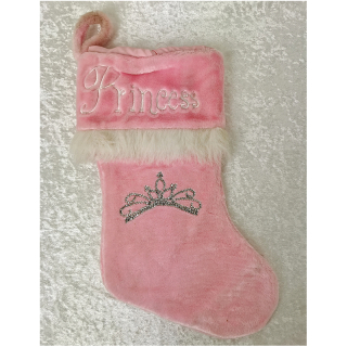 Vianočná čižma ružová kožušinová - Princess