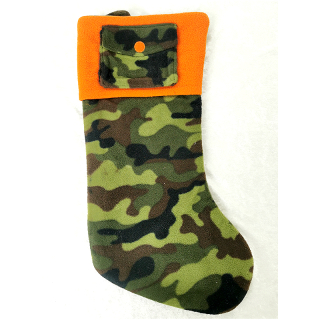 Vianočná čižma camuflage s vreckom