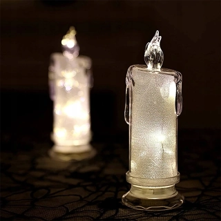 LED sviečka s imitáciou vosku 18cm