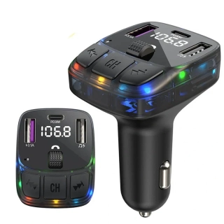 Bluetooth transmitter do auta CS13 s duálnou USB nabíjačkou
