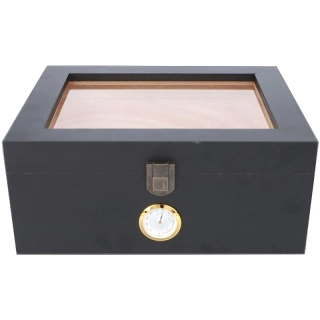 Gentelo - Box s vlhkomerom zo sosnového dreva hnedý : 26x22x11cm