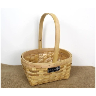 Košík naturálny pletený drevo - 31 x 23 x 14 x 11cm