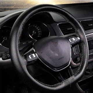 Poťah na volant na ručné prešívanie čierny