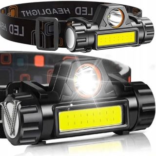 Čelová LED baterka COB 4v1 s magnetom