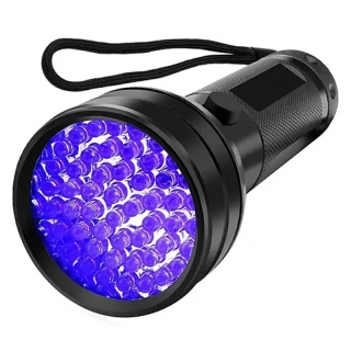 UV baterka 395 nm s testerom bankoviek 51 LED