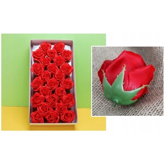 Ruže mydlové červené 6 cm - 25 kusov