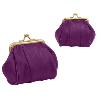 Peňaženka kožená dámska vintage - Purple