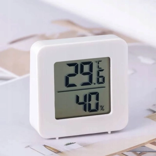 Meteorologická stanica s teplomerom a vlhkomerom biela