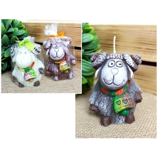 Baranček - Veľkonočná sviečka : 9,5 x 7 x 6 cm