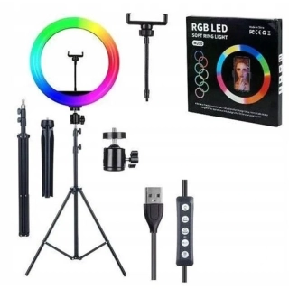 Prstencová RGB lampa so statívom 120W