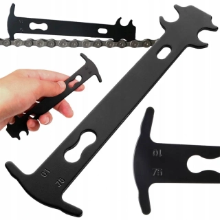 Mierka na meranie opotrebovania reťaze bicykla