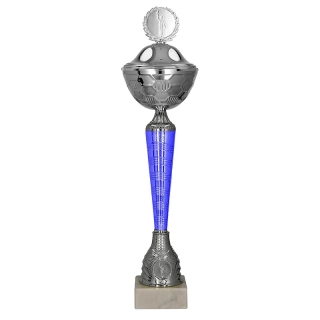 Pohár modro-strieborný s vrchnákom - 38,5 cm