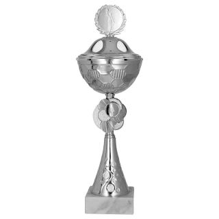 Pohár kovový strieborný s pokrývkou - 38,5 cm