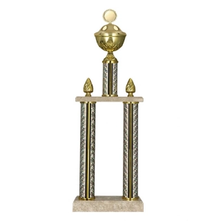 Pohár kovový stĺpový s pokrývkou - 60 cm