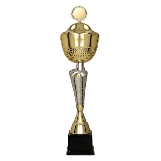 Flora - Pohár kovový zlato/strieborný s pokrývkou - 40 cm
